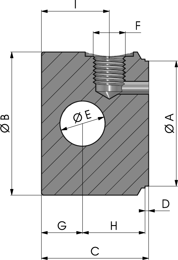 HOLED END PLUG WITH OIL INPUT